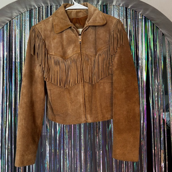 Vintage Berman’s Fringe Suede Leather Jacket - Picture 2 of 7